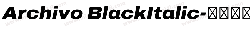 Archivo BlackItalic字体转换